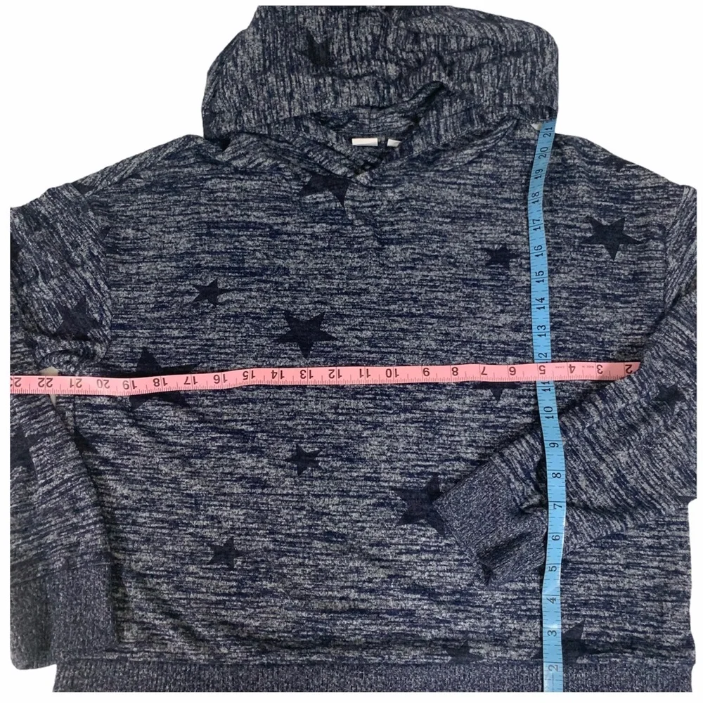 GAP Star Soft-spun Pullover Navy Hoodie -Sz M - Picture 6 of 7